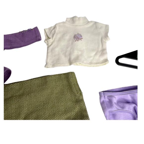 American Girl Today GO ANYWHERE OUTFIT Skirt Top Sweater Shoes Tights Panties + - Picture 9 of 12